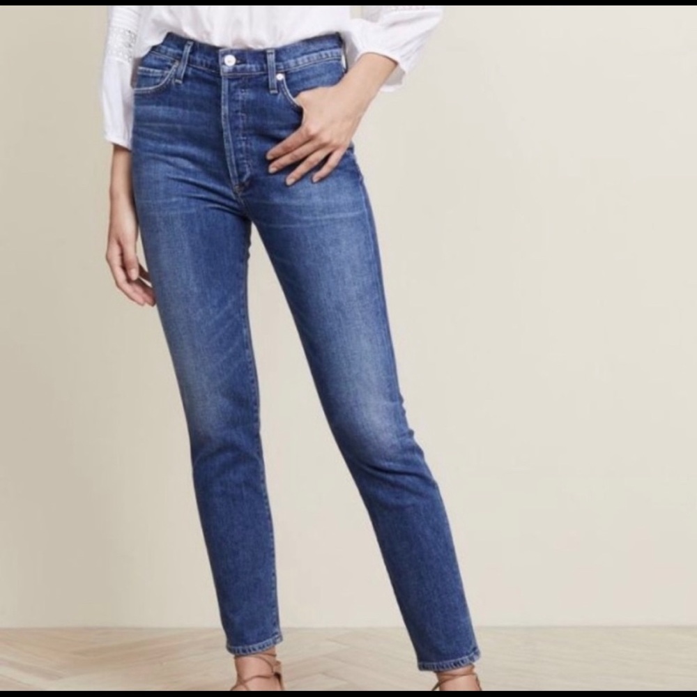 H&M &Denim Button Fly High Waist Mom Jean Size 6